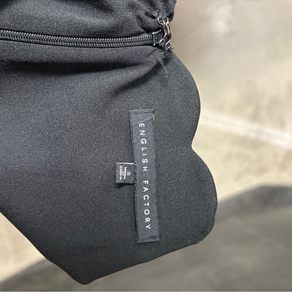 Black Spaghetti Strap Tank with Scalloped Neck and Back - Picture 3 of 3